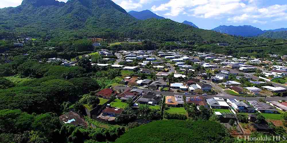 Kailua Bluffs Homes - Aerial Photo